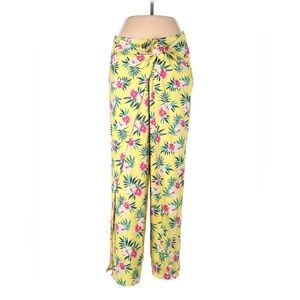 Lands End UPF 50 swim beach pants, size 1X (16W-18W), yellow with floral pattern